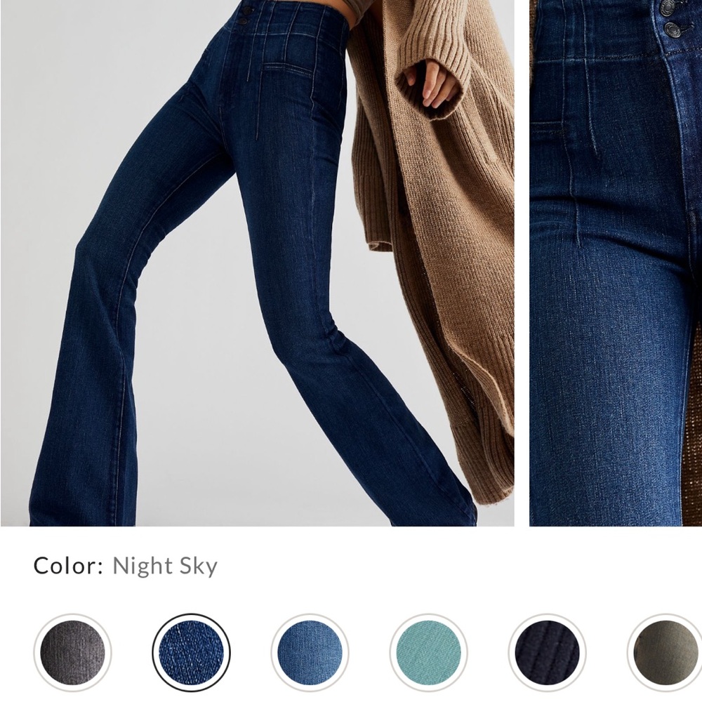 Free People Night Sky Flare Jeans